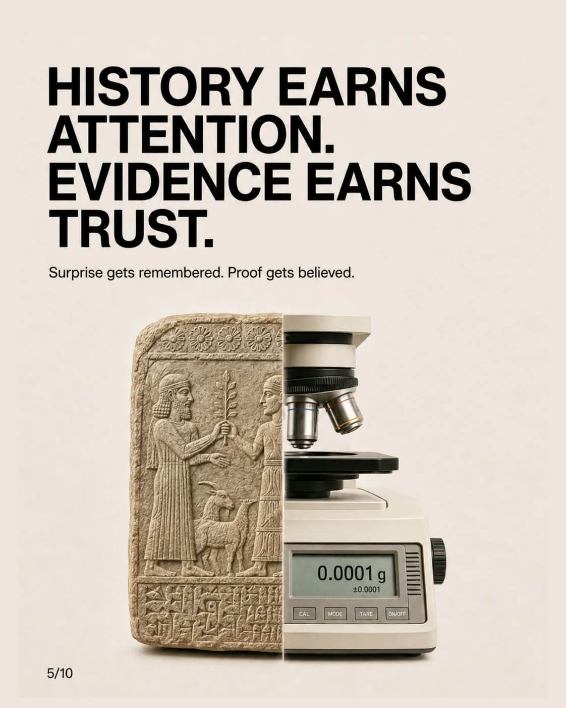 History earns attention and evidence earns trust